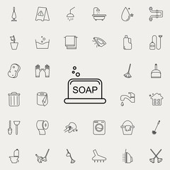 soap icon. Cleaning icons universal set for web and mobile