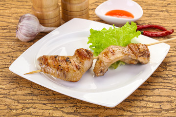 Chicken wings skewer
