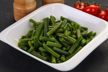 Green beans in the bowl