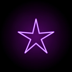 star line icon. Elements of Stars in neon style icons. Simple icon for websites, web design, mobile app, info graphics