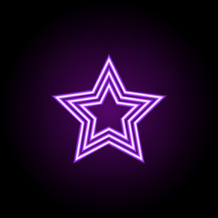Obraz premium star line icon. Elements of Stars in neon style icons. Simple icon for websites, web design, mobile app, info graphics