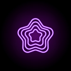 star line icon. Elements of Stars in neon style icons. Simple icon for websites, web design, mobile app, info graphics