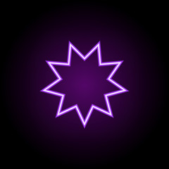 Obraz premium star line icon. Elements of Stars in neon style icons. Simple icon for websites, web design, mobile app, info graphics