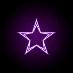 Obraz premium star line icon. Elements of Stars in neon style icons. Simple icon for websites, web design, mobile app, info graphics