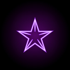 Obraz premium star line icon. Elements of Stars in neon style icons. Simple icon for websites, web design, mobile app, info graphics