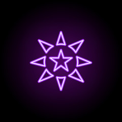 star line icon. Elements of Stars in neon style icons. Simple icon for websites, web design, mobile app, info graphics