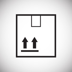 Box line icon on black background for graphic and web design, Modern simple vector sign. Internet concept. Trendy symbol for website design web button or mobile app