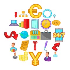 Cashback icons set. Cartoon set of 25 cashback icons for web isolated on white background
