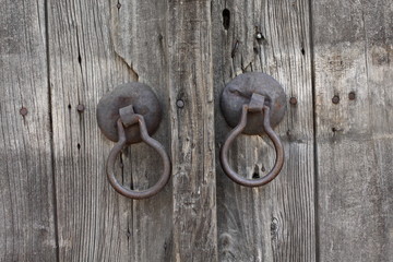 Vintage door of a small town from Turkey 