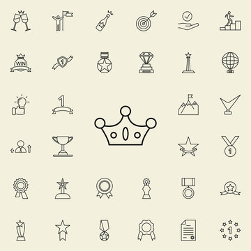 crown icon. Succes and awards icons universal set for web and mobile