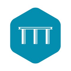 Bridge icon in simple style isolated on white background