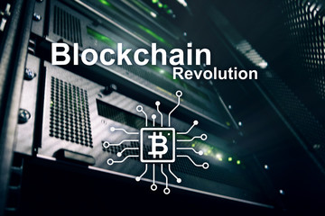 Blockchain revolution, innovation technology in modern business.