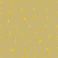 Fototapeta premium Vector seamless pattern with crowns