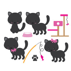 Kitten vector illustration clip art