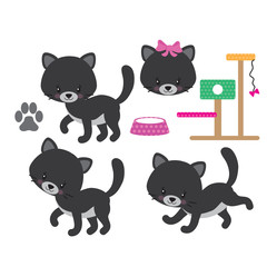 Fototapeta premium Kitten vector illustration clip art