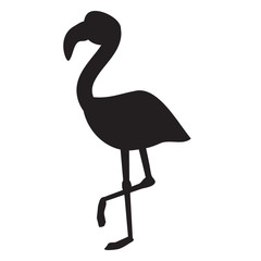 Flamingo silhouette vector illustration