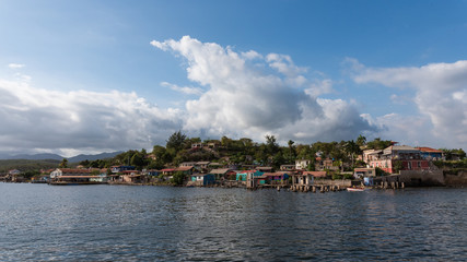 Fototapeta na wymiar scenic view of the island cayo granma at santiago de cuba
