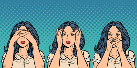 woman I see nothing, hear nothing, say nothing