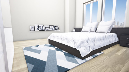 3d render of bedroom