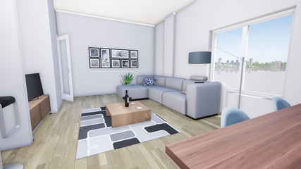 3d render of modern interior 
