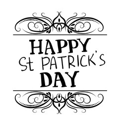 St Patrick s day handwritten quotation poster vector