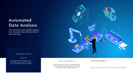 Automated Data Analysis concept vector illustration