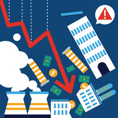 Factory Goes Bankrupt Economic Crisis