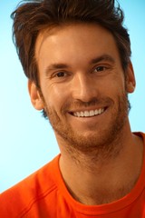 Portrait of happy handsome casual man