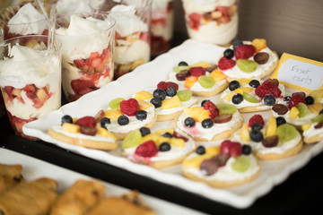 Fruit Tarts and parfaits