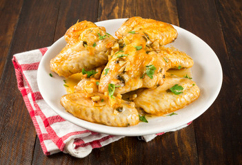 Alitas asadas de pollo