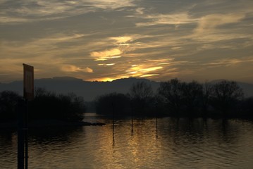 Sunset lake of Constance