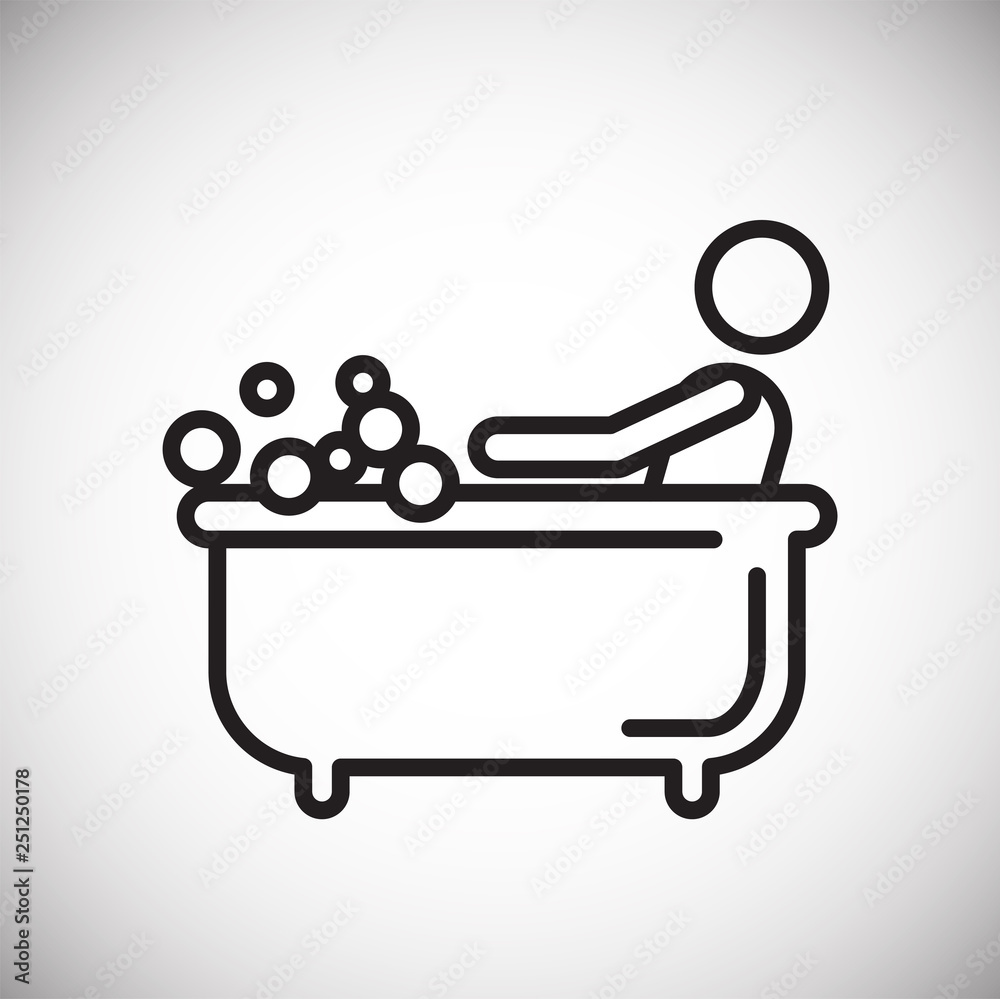 Poster bathroom line icon on white background for graphic and web design, modern simple vector sign. intern