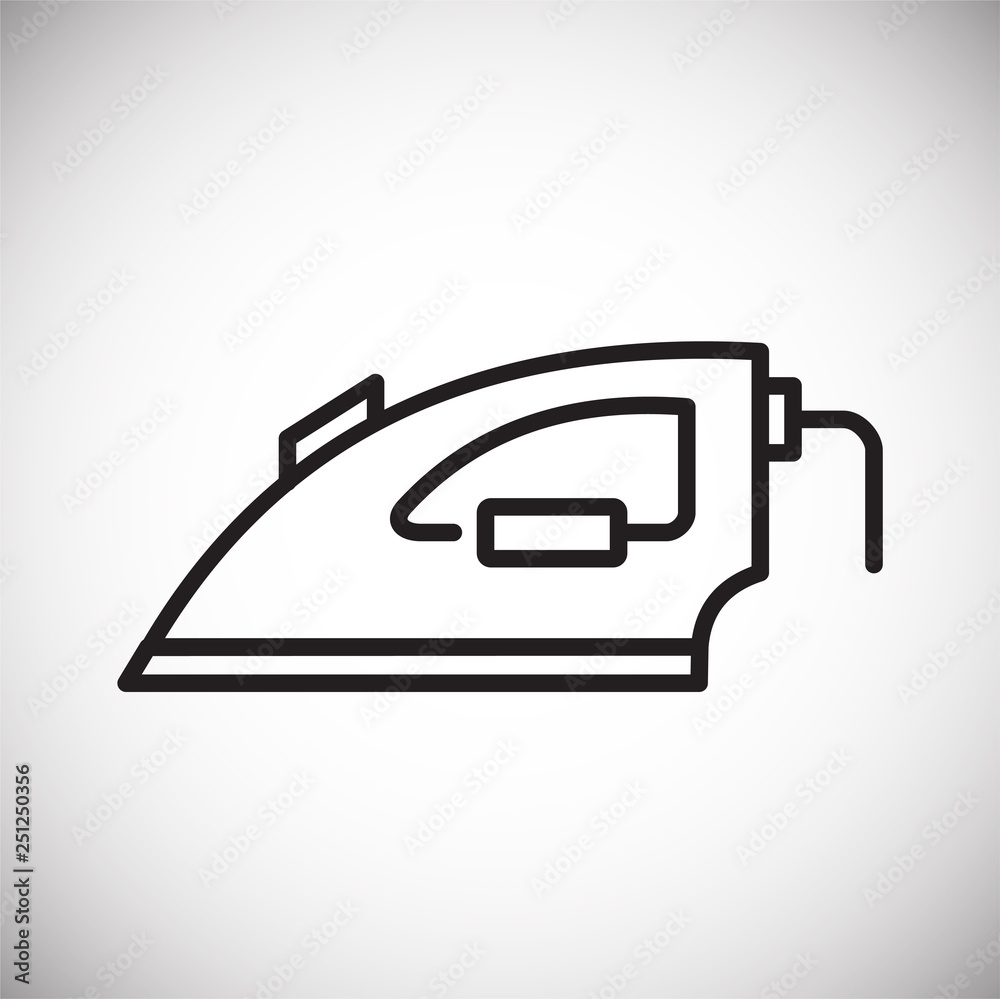 Poster iron line icon on white background for graphic and web design, modern simple vector sign. internet c