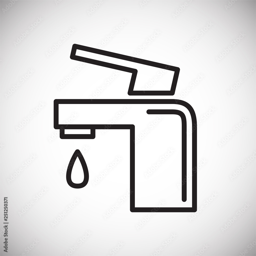 Poster water valve line icon on white background for graphic and web design, modern simple vector sign. int