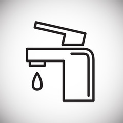 Water valve line icon on white background for graphic and web design, Modern simple vector sign. Internet concept. Trendy symbol for website design web button or mobile app