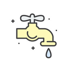 Water valve line icon on white background for graphic and web design, Modern simple vector sign. Internet concept. Trendy symbol for website design web button or mobile app