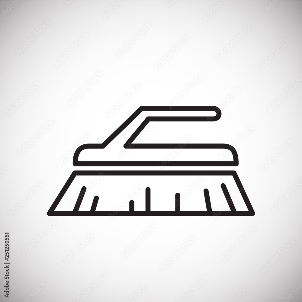 Poster Brush line icon on white background for graphic and web design, Modern simple vector sign. Internet concept. Trendy symbol for website design web button or mobile app