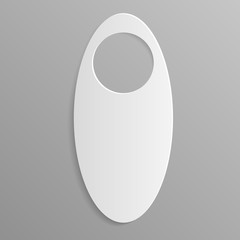 Busy door tag icon. Realistic illustration of busy door tag vector icon for web design