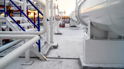 The area of  equipment to cool the oil product