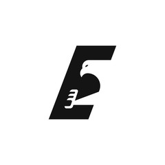 letter e eagle logo