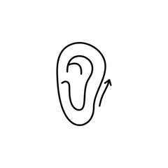 ear, plastic surgery icon. Element of plastic surgery for mobile concept and web apps icon. Thin line icon for website design and development, app development