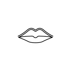 lips, plastic surgery icon. Element of plastic surgery for mobile concept and web apps icon. Thin line icon for website design and development, app development