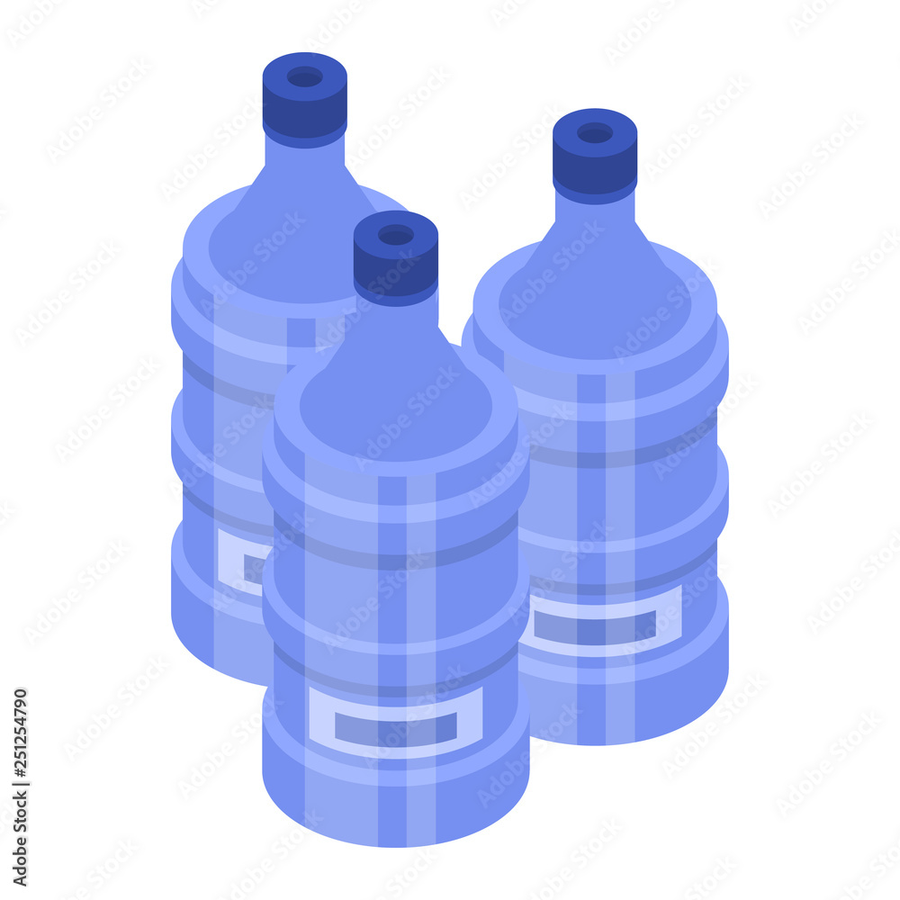 Poster water bottle for cooler icon. isometric of water bottle for cooler vector icon for web design isolat