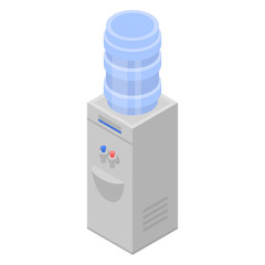 Office water cooler icon. Isometric of office water cooler vector icon for web design isolated on white background