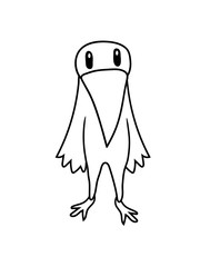 krähe rabe vogel küken vögelchen comic cartoon süß niedlich clipart design cool gemalt