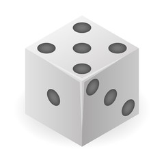 Fortune dice icon. Isometric of fortune dice vector icon for web design isolated on white background