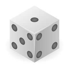 Play dice icon. Isometric of play dice vector icon for web design isolated on white background