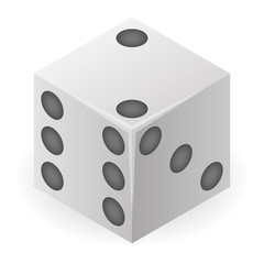 Rubber dice icon. Isometric of rubber dice vector icon for web design isolated on white background