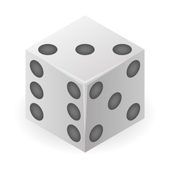 Toy dice icon. Isometric of toy dice vector icon for web design isolated on white background