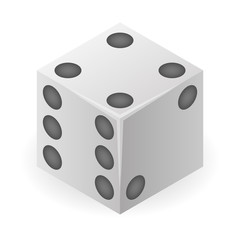 Chance lucky dice icon. Isometric of chance lucky dice vector icon for web design isolated on white background